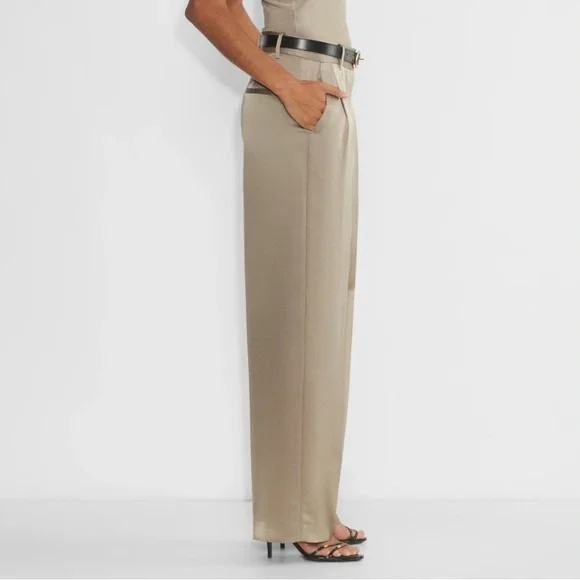 Aritzia color Nomad Taupe The Effortless Pant™ Satin